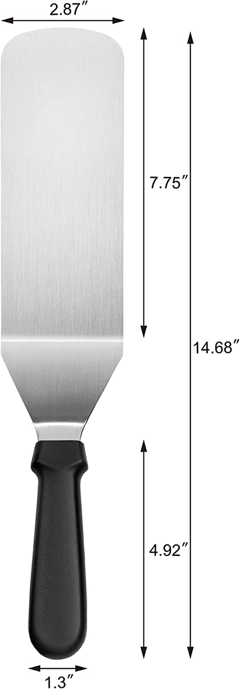 New Star Foodservice 36190 Plastic Handle Flexible Grill Turner/Spatula. 14.5-Inch. Black - Image 2