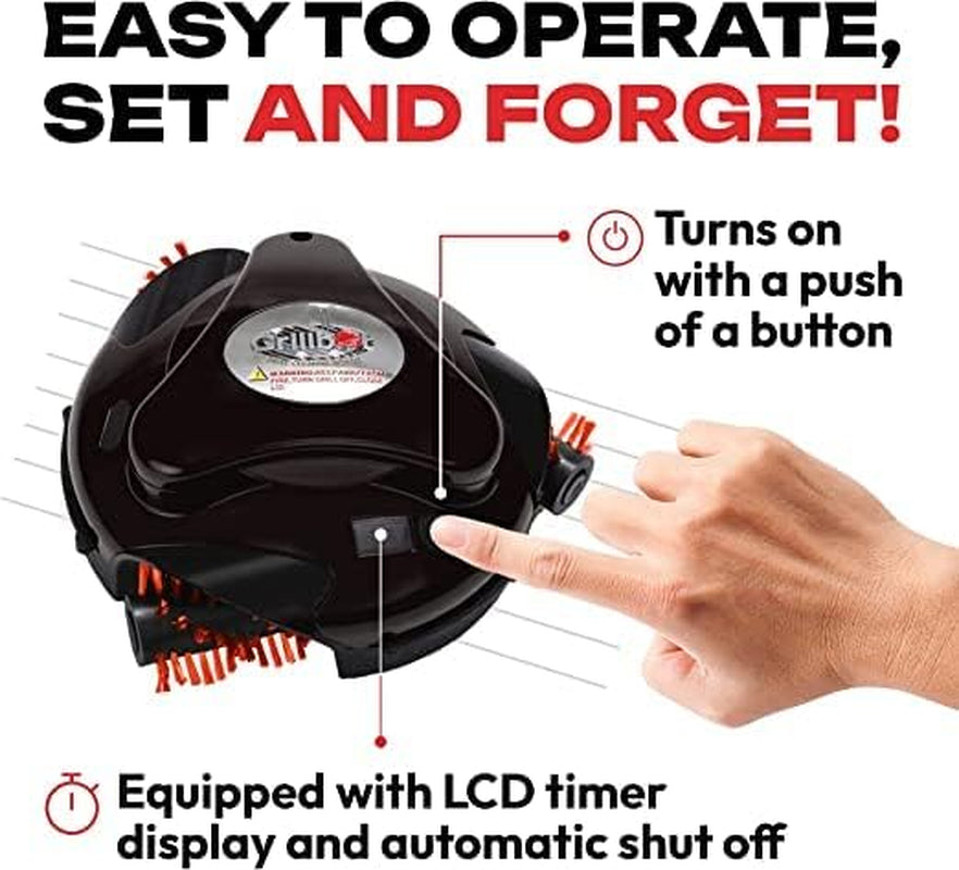 Grillbot Automatic Grill Cleaning Robot with Nylon Brushes. BBQ Grill Cleaner. Grill Brush. Grill Scraper. BBQ Accessories (Black Grillbot) - Image 2