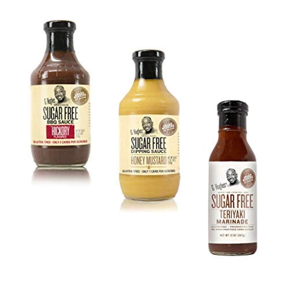 G Hughes Sugar Free Barbecue Sauces - Hickory BBQ Sugar Free Sauce - 18 Oz. Honey Mustard Sugar Free Dipping Sauce - 18 Oz. Sugar Free Teriyaki Marinade - 13 Oz. Gluten Free BBQ Sauces. BBQ (3-Pack)