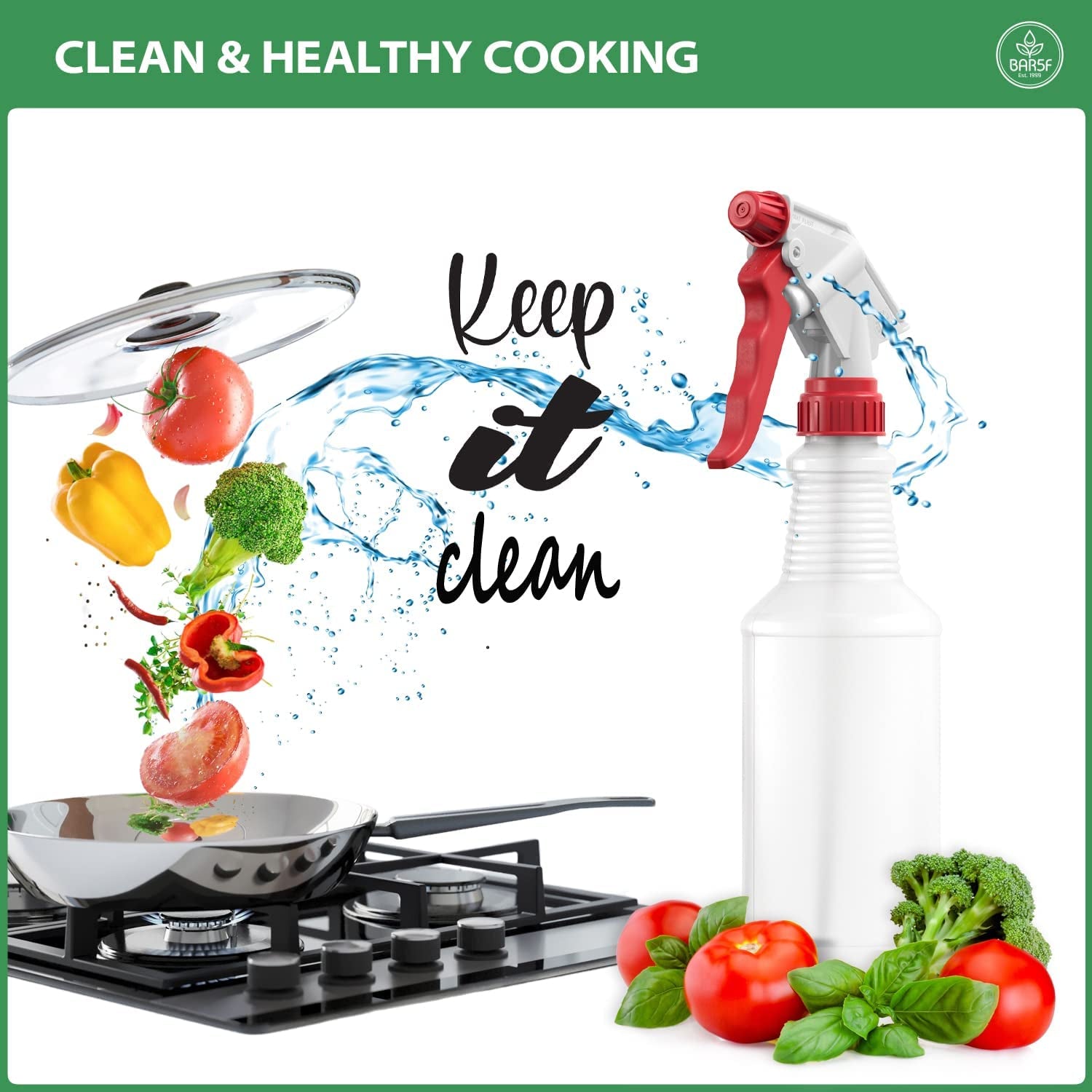 Bar5F Spray Bottles for BBQ Grilling Smoking & Baking Food Grade Grill Spritzer Meat Smoker. Butchers Tools & Chef Gadgets (16-Ounce. 2) - Image 2