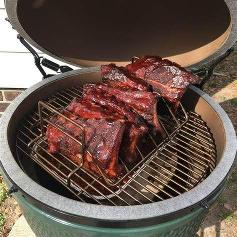 Turkey Roasting Rack Rib Rack for Big Green Egg - Stainless Steel Dual-Purpose Rib Racks for Smoking. U-Shaped Turkey Racks for Roasting Pan. for Big Green Egg. Kamado Joe. Char-Griller Akorn Etc - Image 4