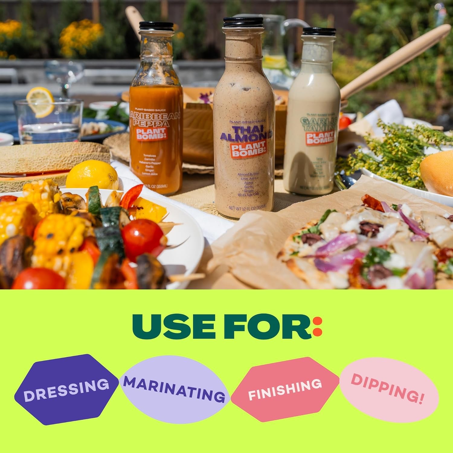 Plant Bomb Garlic Tahini Plant-Based Sauce. Marinade & Dressing - Gluten-Free. Non-Gmo. Dairy-Free. No Sugar Added - Vegan. Paleo. Low Carb. Keto Friendly - 12 Ounce (Pack of 2) - Image 4