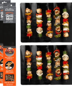 Grilling Mat 2 Pack (13.25X18)- Heavy Duty 100% Non-Stick Reusable BBQ Grilling Sheet & Pan Liner - Use in Outdoor Barbecue Grill & Indoor Oven - Heat Safe up to 500° F - Great Gift for Father'S Day