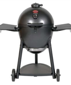 Char-Griller® AKORN® Kamado Charcoal Grill and Smoker with Cast Iron Grates. Warming Rack and Locking Lid with 445 Cooking Square Inches in Graphite. Model E16620