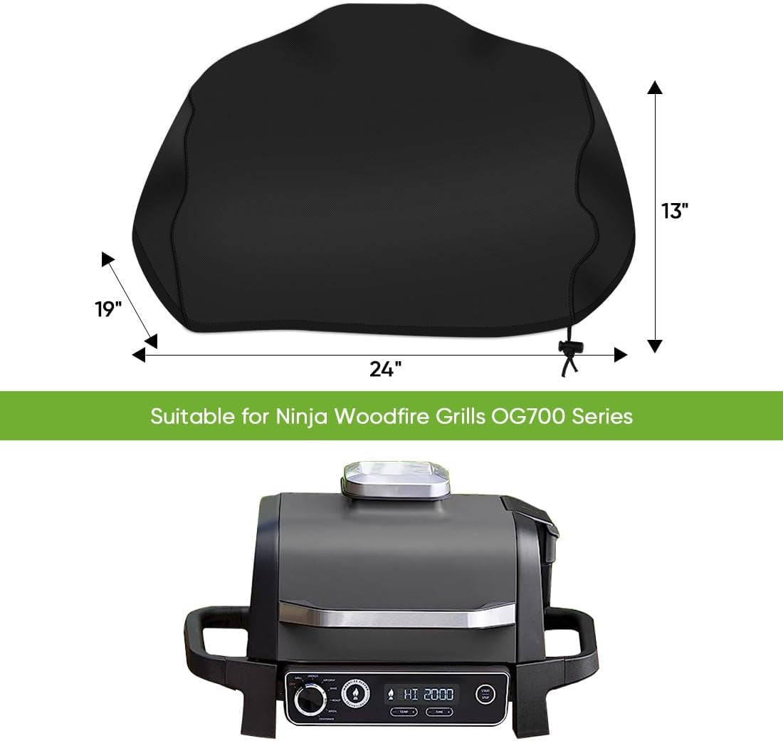 Icover Grill Cover for Ninja. Heavy Duty Waterproof BBQ Cover for Ninja Woodfire Outdoor Grill OG700 Series Barbecue Cover with Drawstring - Image 6