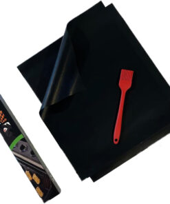 SJ Rose Grill MATS. 2 BBQ Grill MATS - Free BASTING Brush!. Reusable Grill & Baking Mat. Easy to Clean Grill Mat. Grilling Mats for Outdoor Grill. 2 BBQ Mat. Grill Mats for Outdoor Grill Nonstick