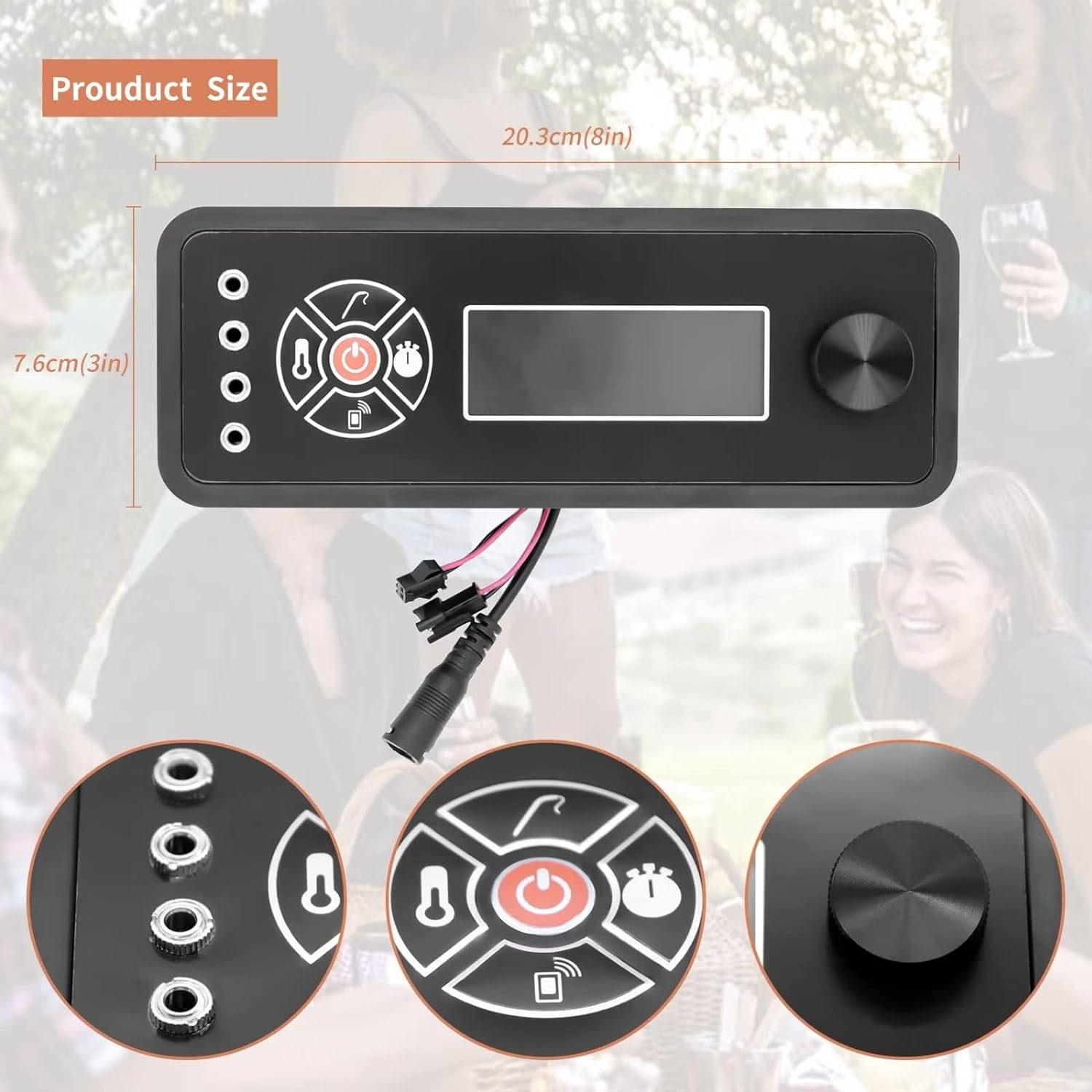 9904200004 Controller Compatible with Masterbuilt Gravity Series 1050 Digital Charcoal Grill + Smokers. Digital Control Panel (Non-Wifi) for Model: MB20041220. MB20041320 Replacement Part - Image 2