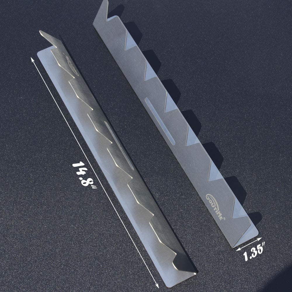 Goutime Stainless Steel Shish Kabob Skewer Rack with Storage Bag. Universal Barbecue BBQ Skewers Holder for Grill - Image 2