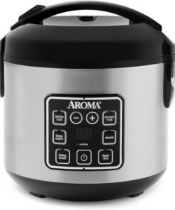 AROMA Digital Rice Cooker. 4-Cup (Uncooked) / 8-Cup (Cooked). Steamer. Grain Cooker. Multicooker. 2 Qt. Stainless Steel Exterior. ARC-914SBD