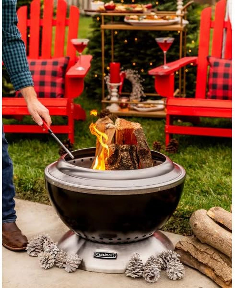 Cuisinart 24 Cleanburn Smokeless Fire Pit with Removable Base for Ash. Portable Outdoor Wood Burning Fireplace. Smoke Free Stainless Steel Outdoor Heater. Enhanced Airflow and Easy Cleanup - Image 15
