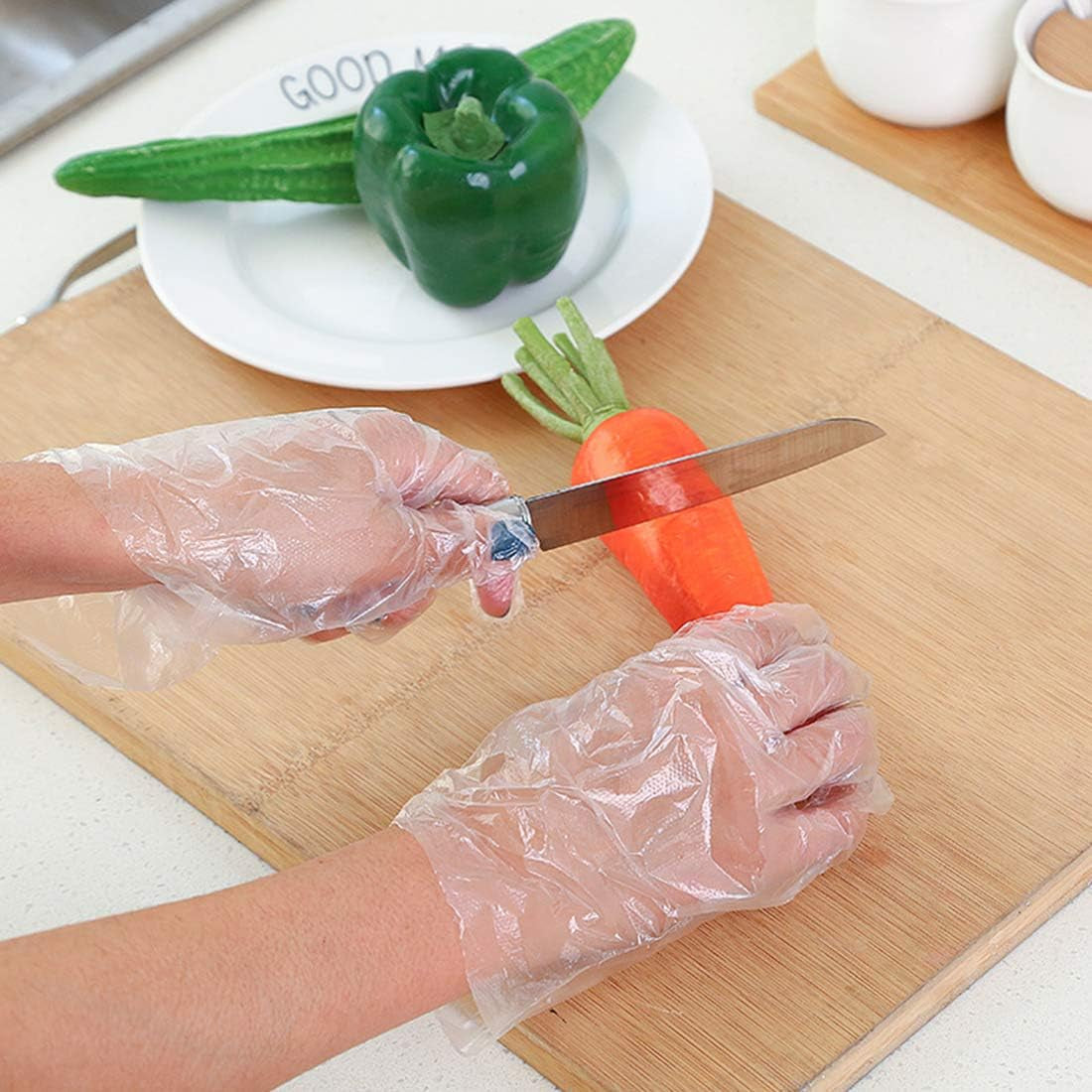 1500 Pcs Plastic Gloves Disposable - Food Prep Gloves Disposable Gloves Transparent for Food Service. Cleaning. One Size Fits Most… - Image 6