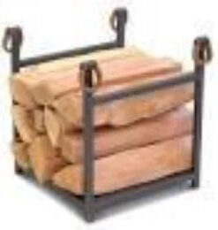 Pilgrim: Western Star Wood Holder - Dist. BronzeBrown Suede Leather  - 15W x 16.25H x 14.25D