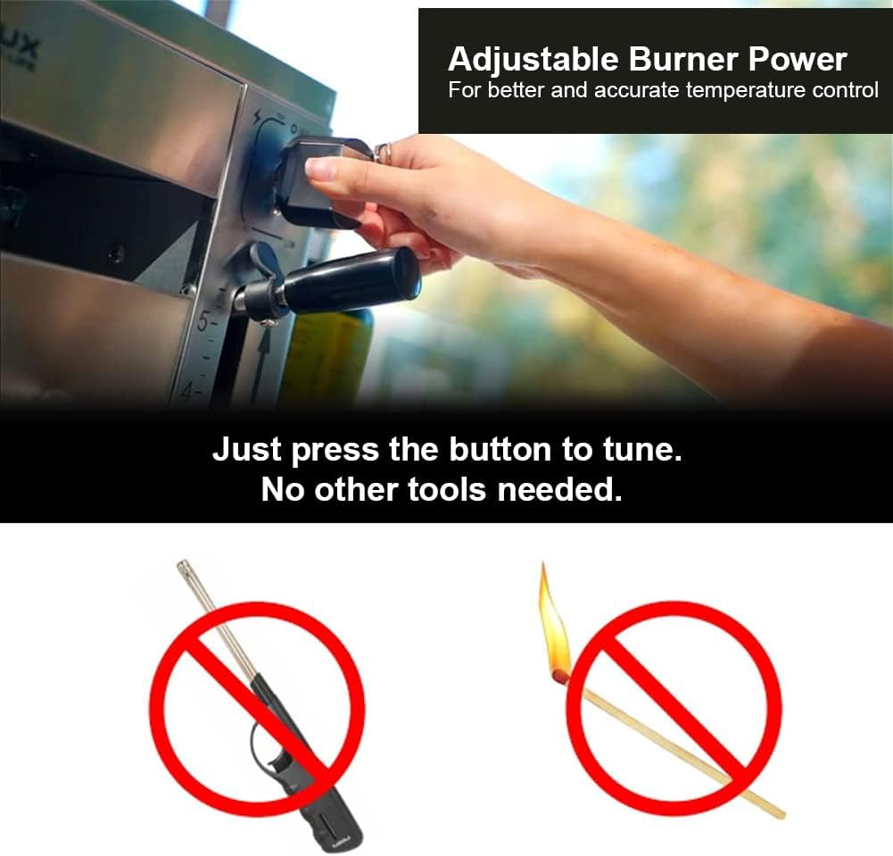 Propane Infrared Steak Grill. 1600℉ Fast Efficient Heating Outdoor Portable Gas Grill with Vertical Cooking. Stainless Steel Single Burner Propane Gas Grill. Perfect for Steak. Ribeyes. Picnic. BBQ - Image 6