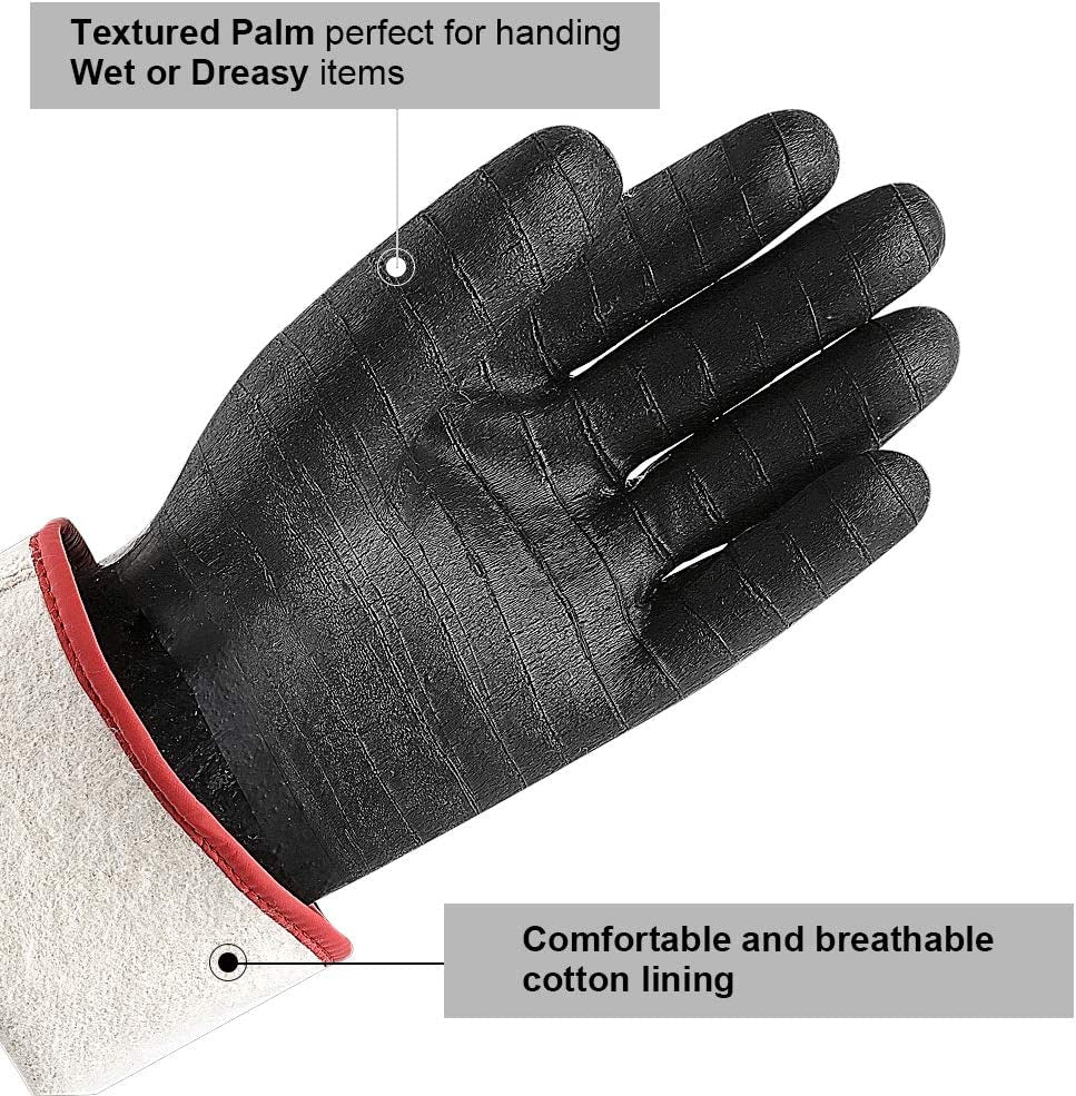 932°F Extreme Heat Resistant Gloves for Grill Bbq. Waterproof Long Sleeve Pit Grill Gloves for Fryer. Baking. Oven.Smoker.Fireproof. Oil Resistant Neoprene Coating(14-Inch ) - Image 3