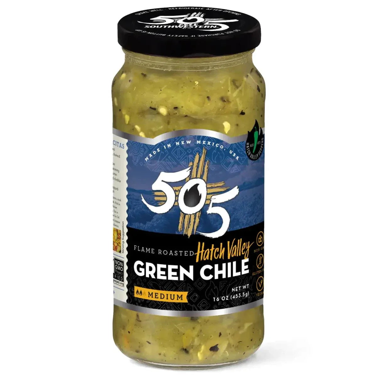 505 Hatch Valley Flame Roasted Green Chile Medium