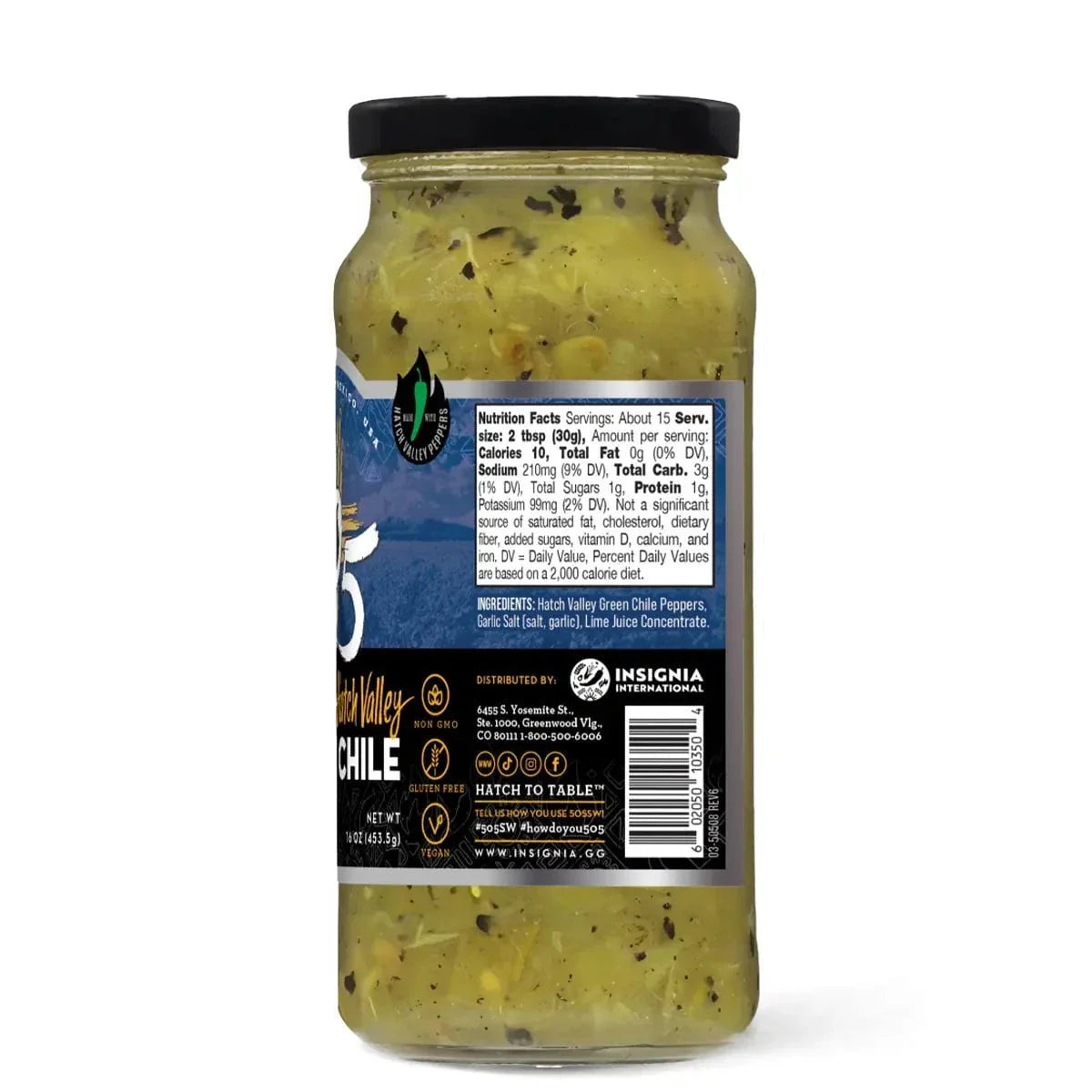 505 Hatch Valley Flame Roasted Green Chile Medium - Image 2