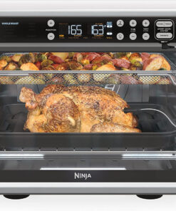 DT251 Foodi 10-In-1 Smart XL Air Fry Oven. Bake. Broil. Toast. Roast. Digital Toaster. Thermometer. True Surround Convection up to 450°F. Includes 6 Trays & Recipe Guide. Silver