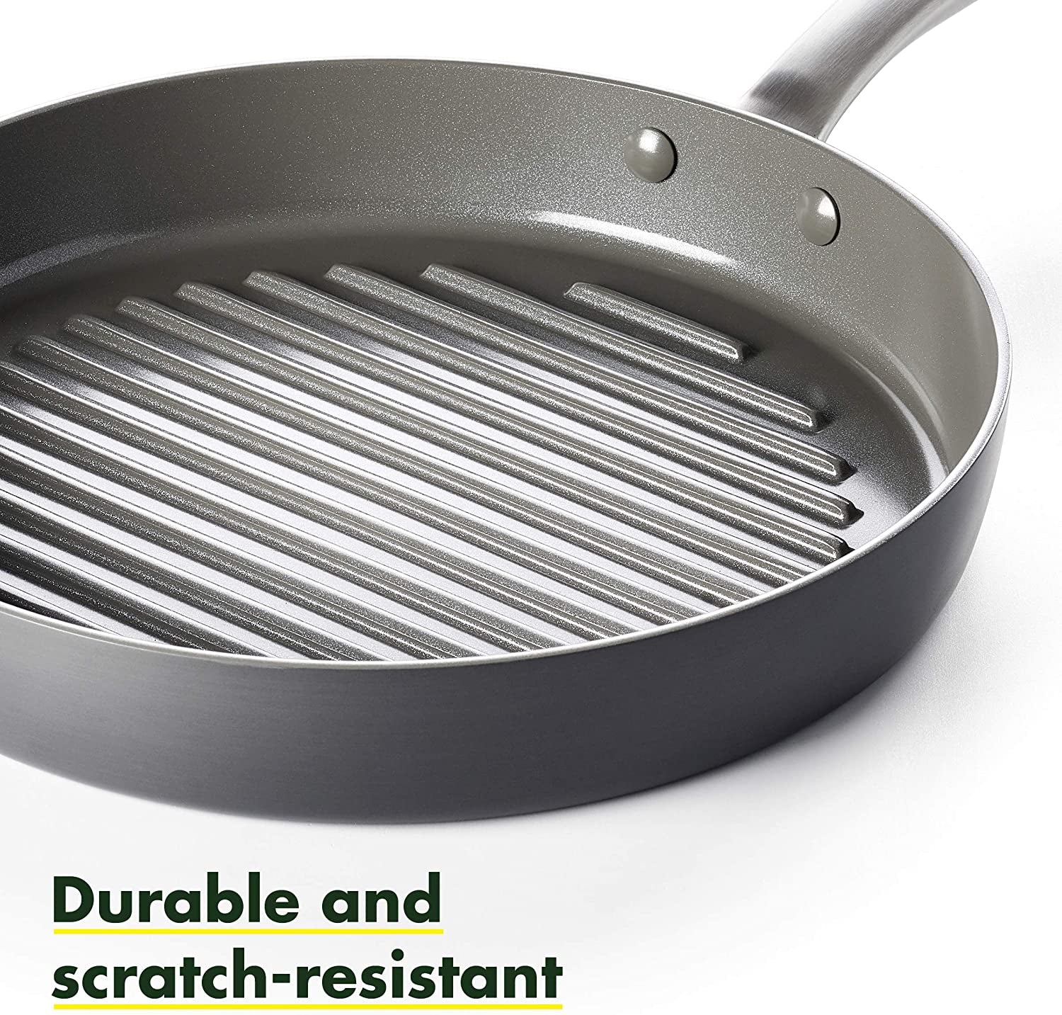 Chatham Hard Anodized Healthy Ceramic Nonstick. 11 Grill Pan. Pfas-Free. Dishwasher Safe. Oven Safe. Gray - Image 10