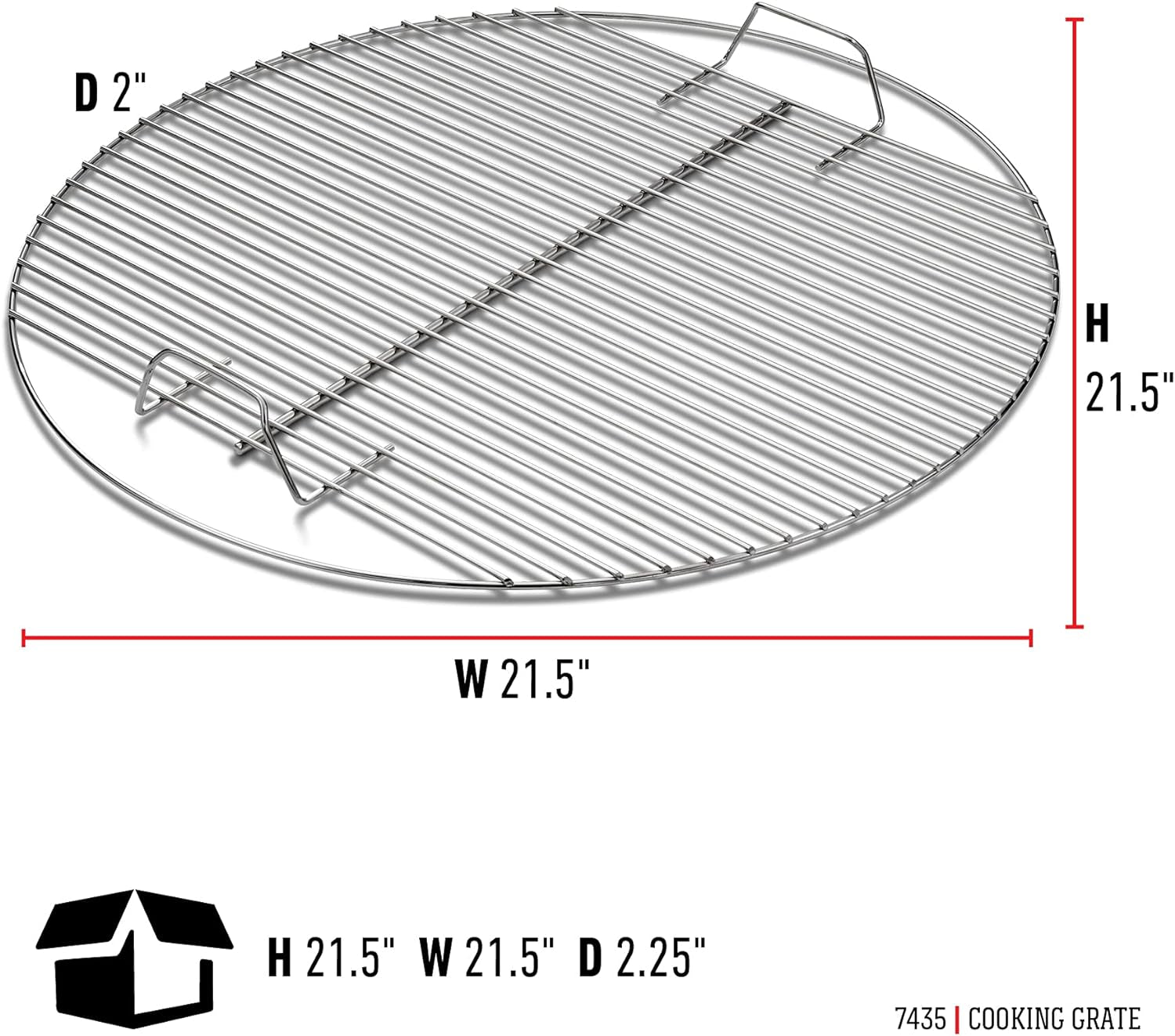Weber Cooking Grate. Silver. 22.5'' - Image 2