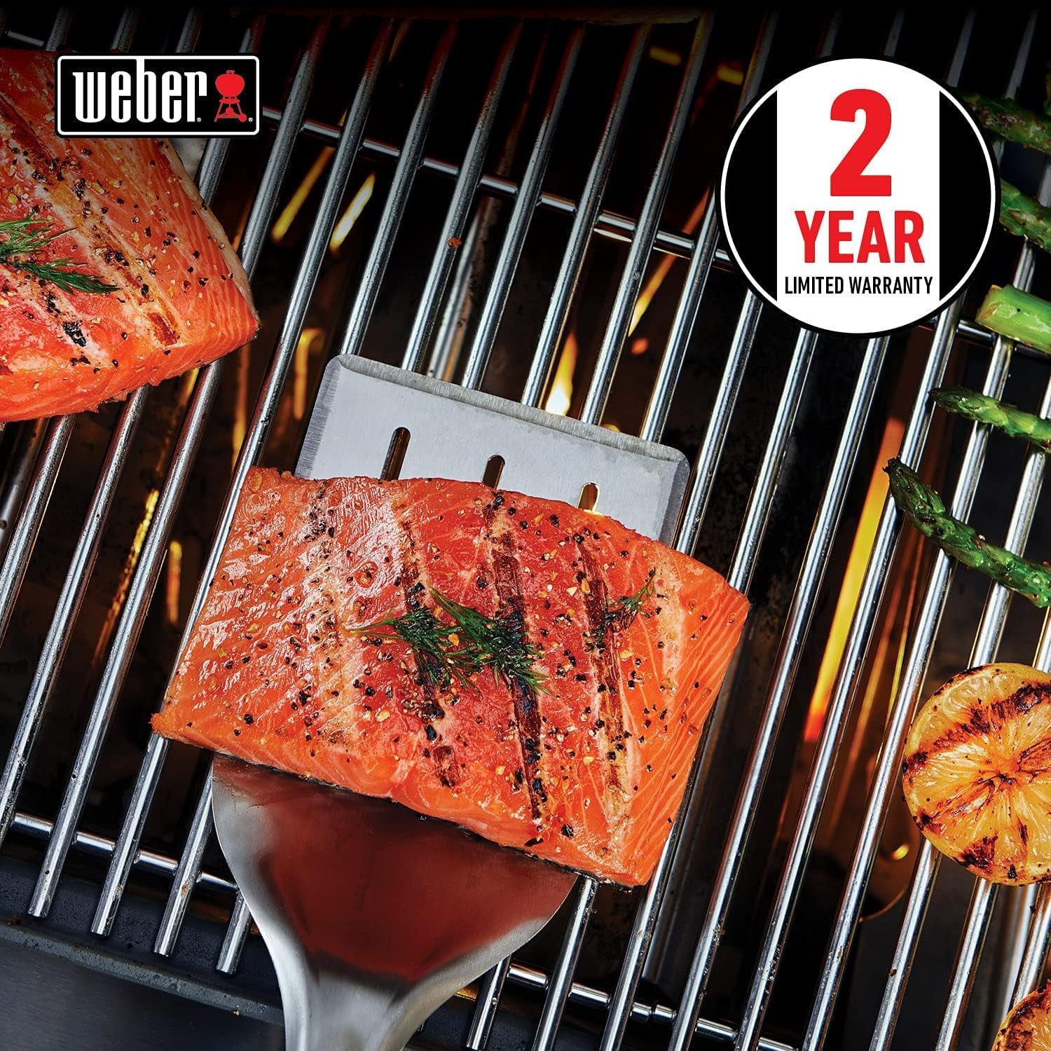 Weber Precision Grill Spatula. Silver/Black - Image 2