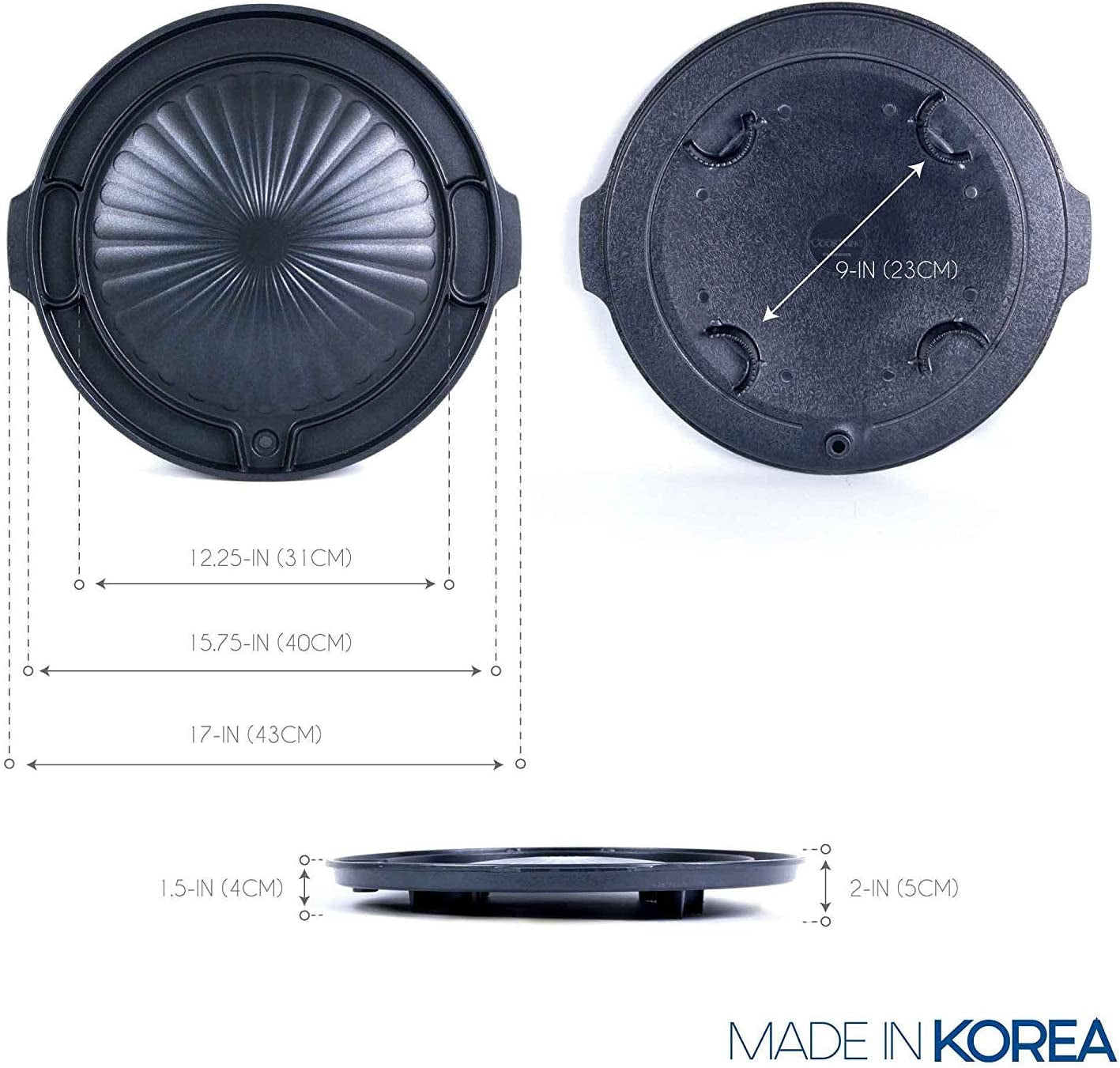 - Master Grill Pan. Korean Traditional BBQ Grill Pan - Stovetop Nonstick Indoor/Outdoor Smokeless BBQ Cast Aluminum Grill Pan - Image 4