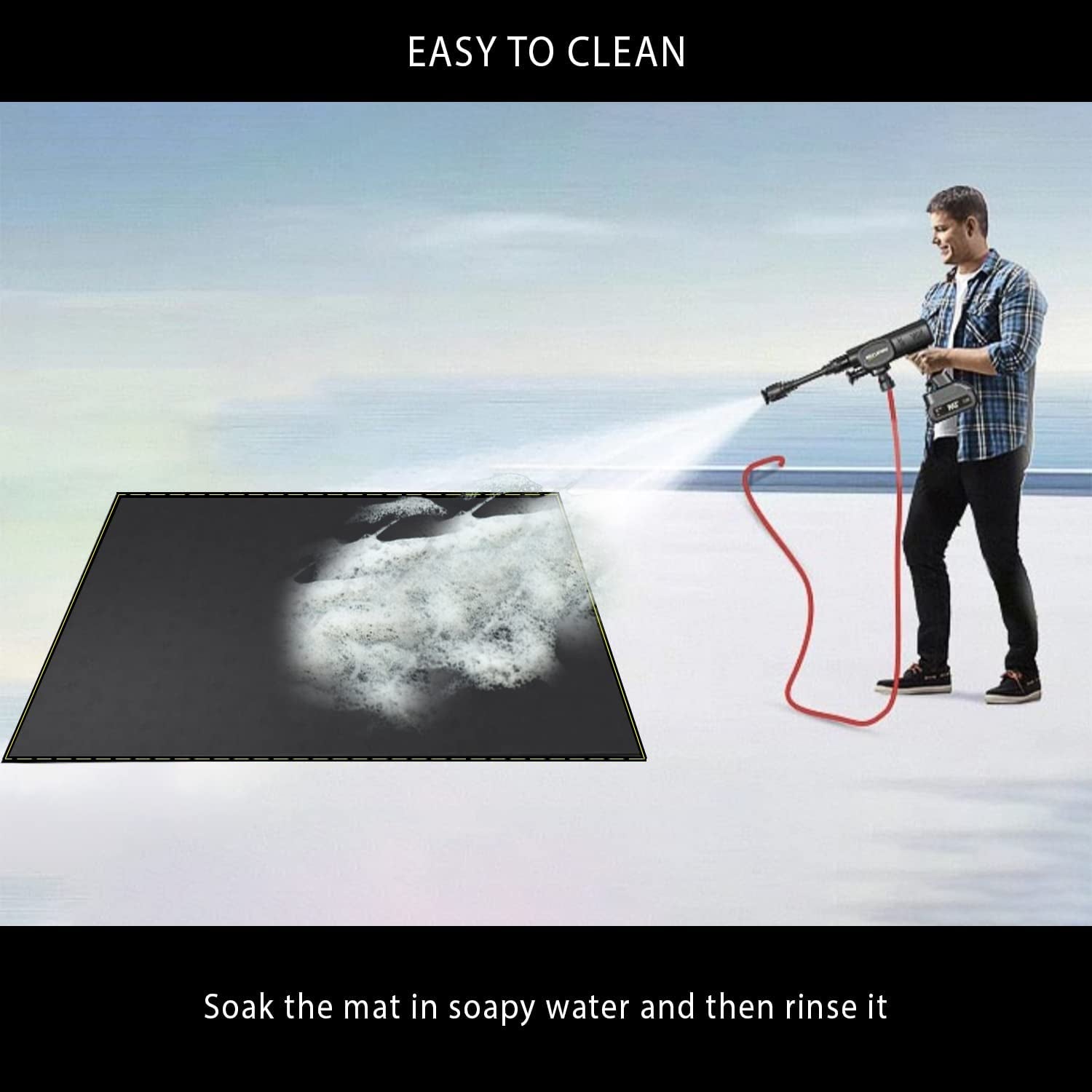 under Grill Mat for Outdoor Grill Deck Patio Protector Extra Large 40''X60'' Fireproof Waterproof Oil-Proof Fire Pit Mat Silicone Fiber Glass BBQ Floor Mat (40''X60'') - Image 7