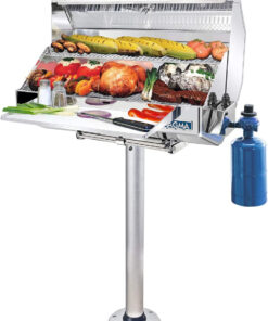 Products. Double Locking Stowable Pedestal Mount. T10-185. Silver. One Size