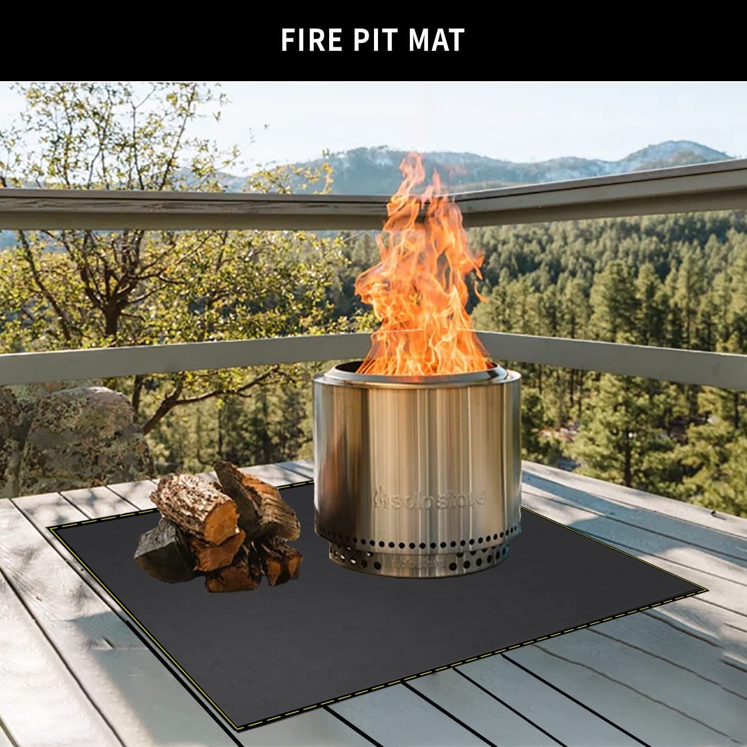 under Grill Mat for Outdoor Grill Deck Patio Protector Extra Large 40''X60'' Fireproof Waterproof Oil-Proof Fire Pit Mat Silicone Fiber Glass BBQ Floor Mat (40''X60'') - Image 4