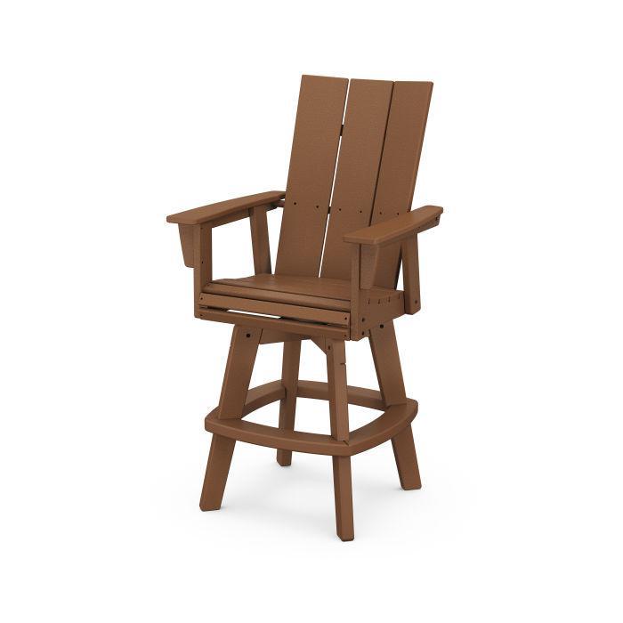 Polywood: Modern Curveback Adirondack Swivel Bar Chair - Image 7