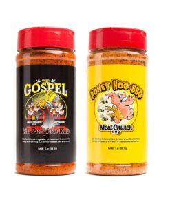 Meat Church BBQ Rub Combo: Honey Hog (14 Oz) and the Gospel (14 Oz) BBQ Rub and Seasoning for Meat and Vegetables. Gluten Free. One Bottle of Each