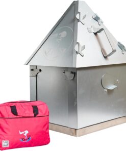 Foldable & Portable Vertical Pellet Smoker - 19.7 Meat Smoker for BBQ Grill. Outdoor Cooking. Camping & RV - Easy to Clean - Includes Carrier Bag. Spoon & Built-In Thermometer – Easygosmoker