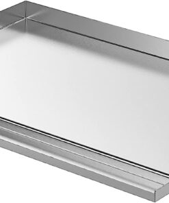 Universal Stainless Steel Griddle Plate with Even Heating Bracing for BBQ Charcoal/Gas Grills. 23 X 16 Rectangular Hibachi Flat Top Griddle for Indoor/Outdoor Cooking