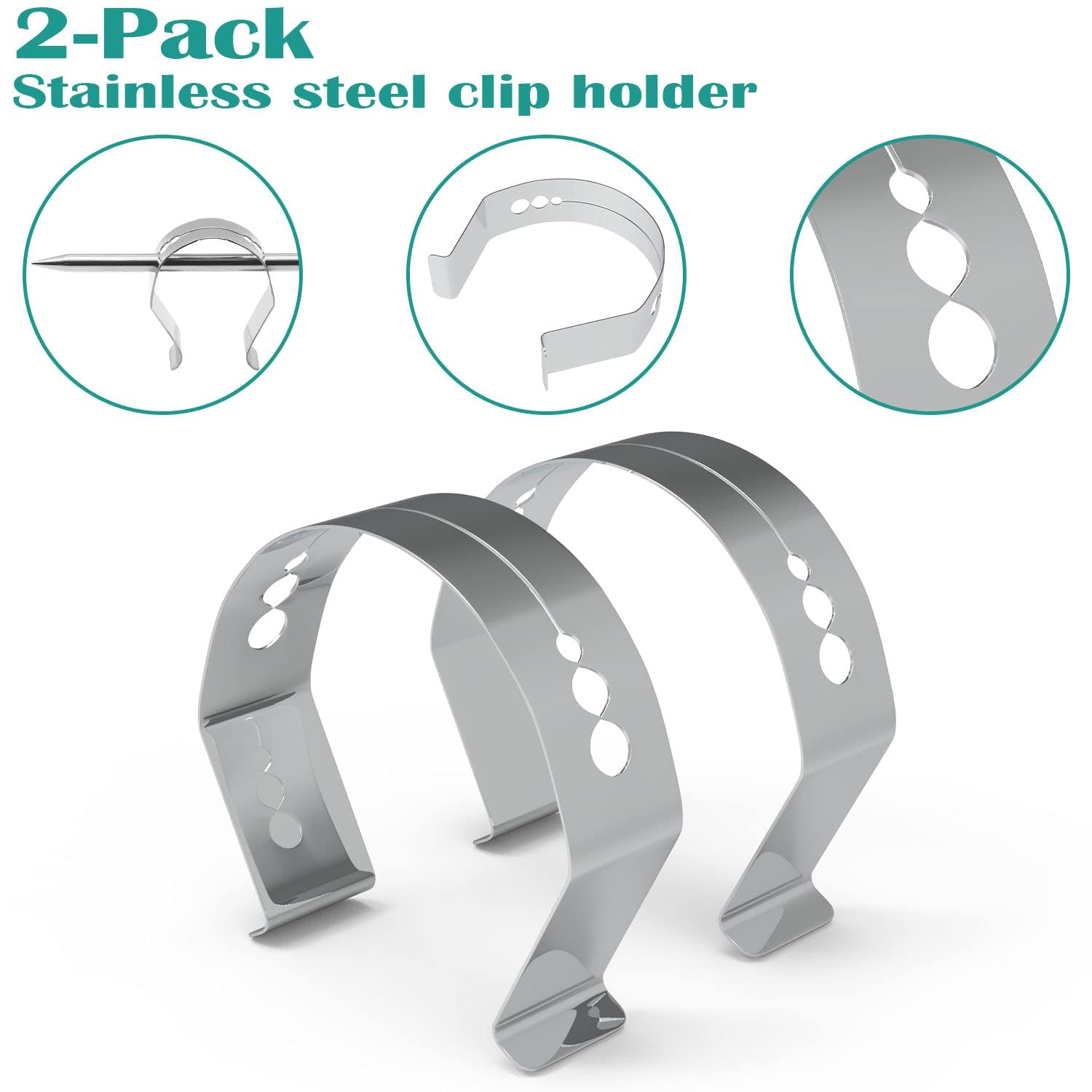 Meat Probe Kit for Masterbulit Gravity Series 560/800/1050 XL Digital Charcoal Grill and Smoker. Meat Thermometers with Clips and Gormmet 4-Pack - Image 4