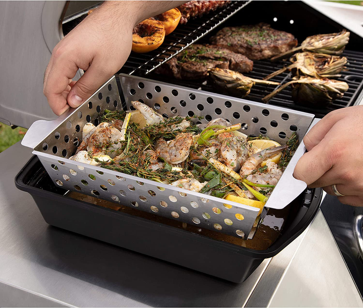 CMT-200 Marinade Basket Set Grilling - Image 14