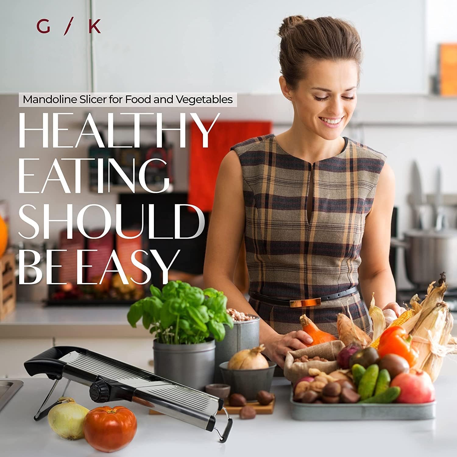 Gramercy Adjustable Mandoline Slicer – Stainless Steel Vegetable & Fruit Cutter with Cut‑Resistant Gloves - Image 6