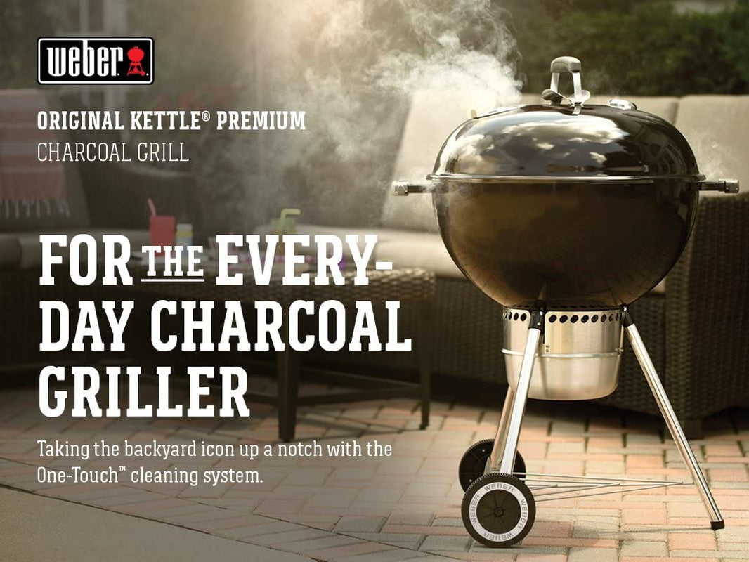 Weber Original Kettle Premium Charcoal Grill. 22-Inch. Black - Image 6