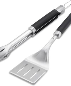 Precision Tongs & Spatula Grilling Tool Set. Stainless Steel