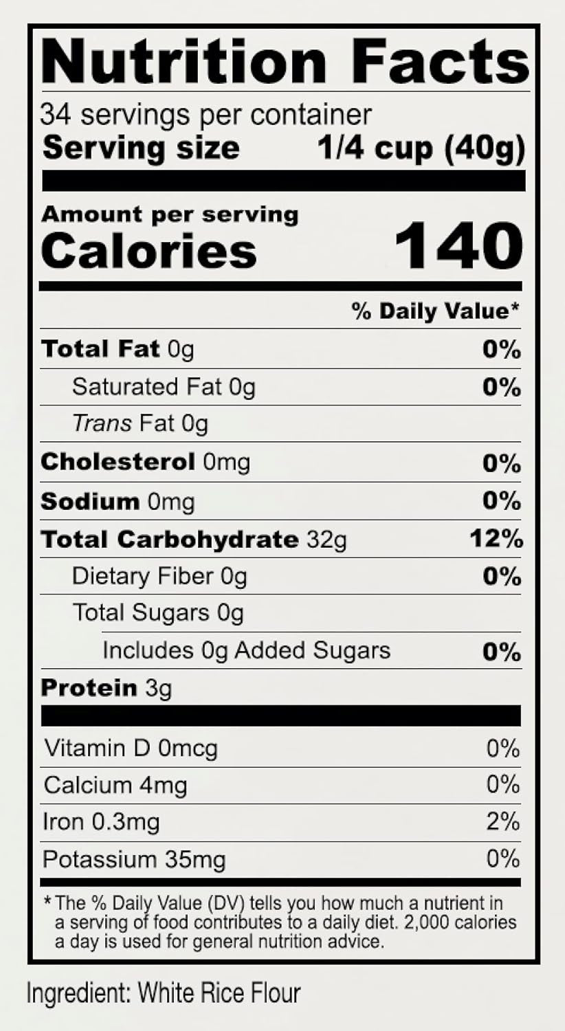 Anthony'S Premium White Rice Flour. 3 Lb. Gluten Free. Non GMO - Image 3