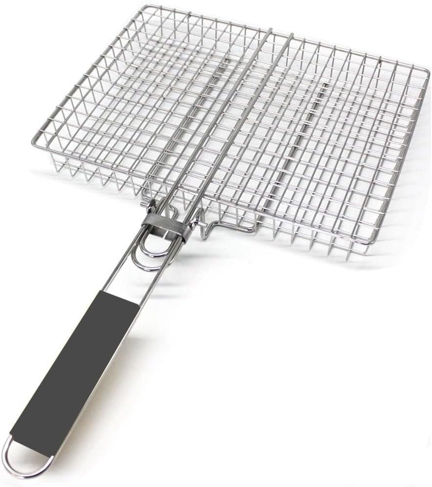 Grill Basket NABAOXUN BBQ Grilling Basket Fish Grill Basket. Grill Basket Grill Rack.Outdoor Grill Accessories - Image 5