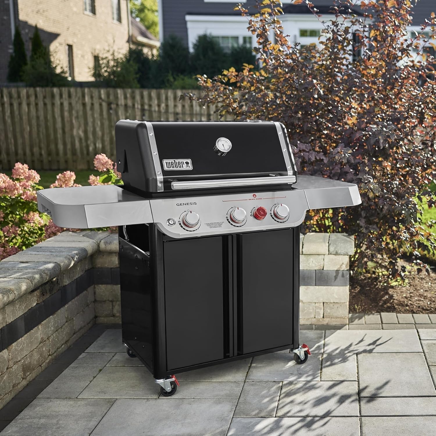 Weber Genesis E-325 Natural Gas Grill for Outdoor Cooking. 3 Burners. Black - Image 7
