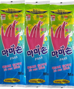 Quality Kitchen Rubber Gloves M Size Pack of 3 Pairs