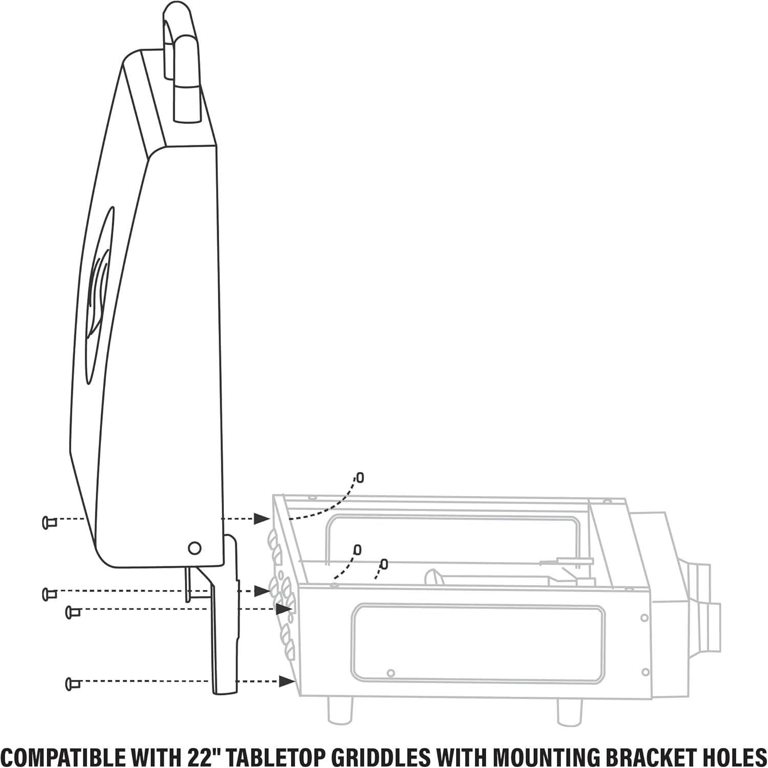 Blackstone 5011 22 Tabletop Griddle Hood. Powder Coated Steel. Black. Fits Non-Omnivore Griddles. - Image 5