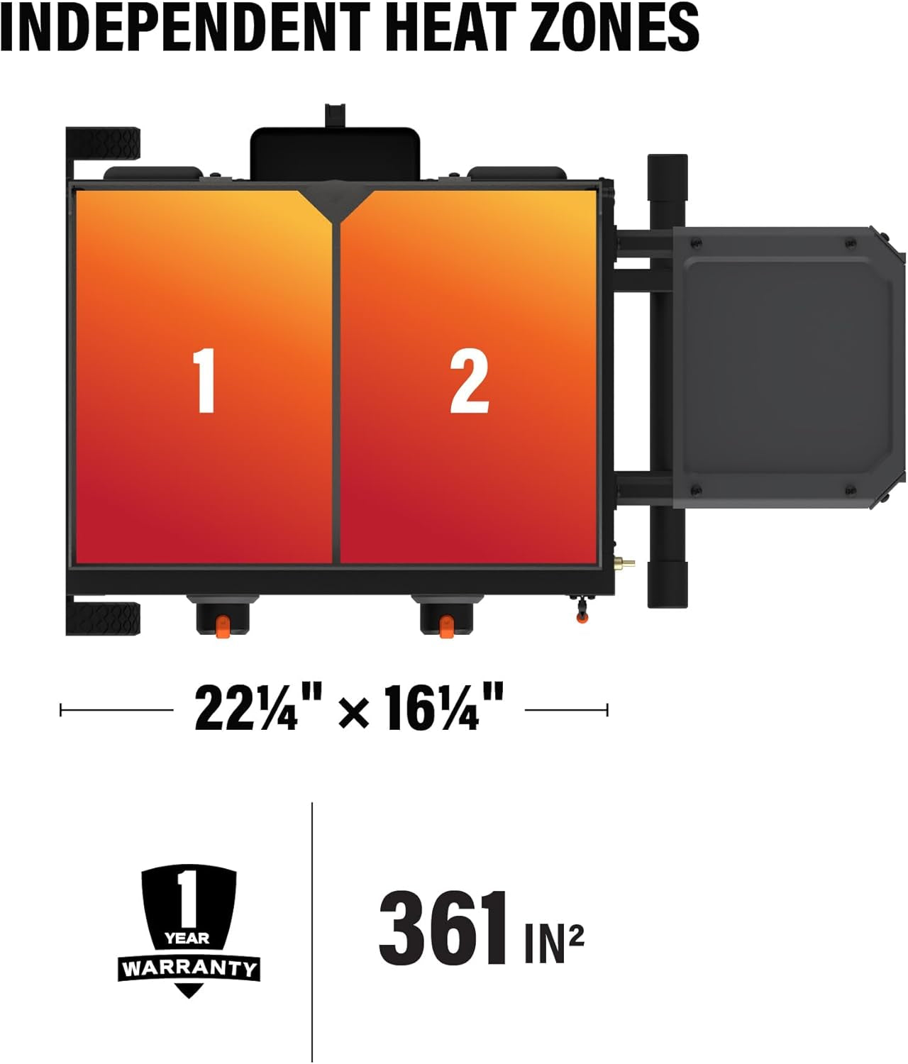 Blackstone 2401 Iron Forged 22 Griddle with Flexfold Legs. Powder Coated Steel. Black - Image 5