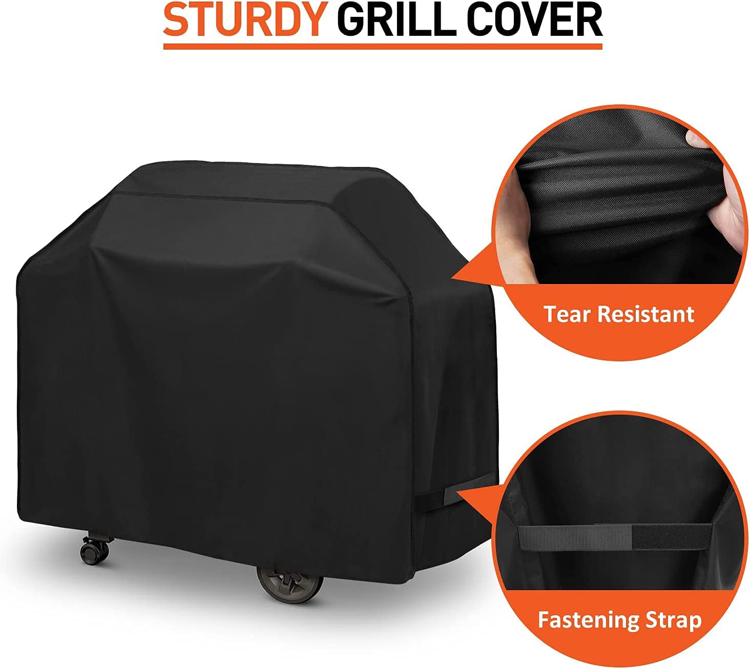 Arcedo BBQ Grill Cover 55 Inch. Waterproof Grill Cover for Outdoor Grill. Rip-Proof. Fade Resistant Barbecue Gas Grill Cover for Weber. Char Broil. Nexgrill Etc.. All Weather Resistant - Image 4