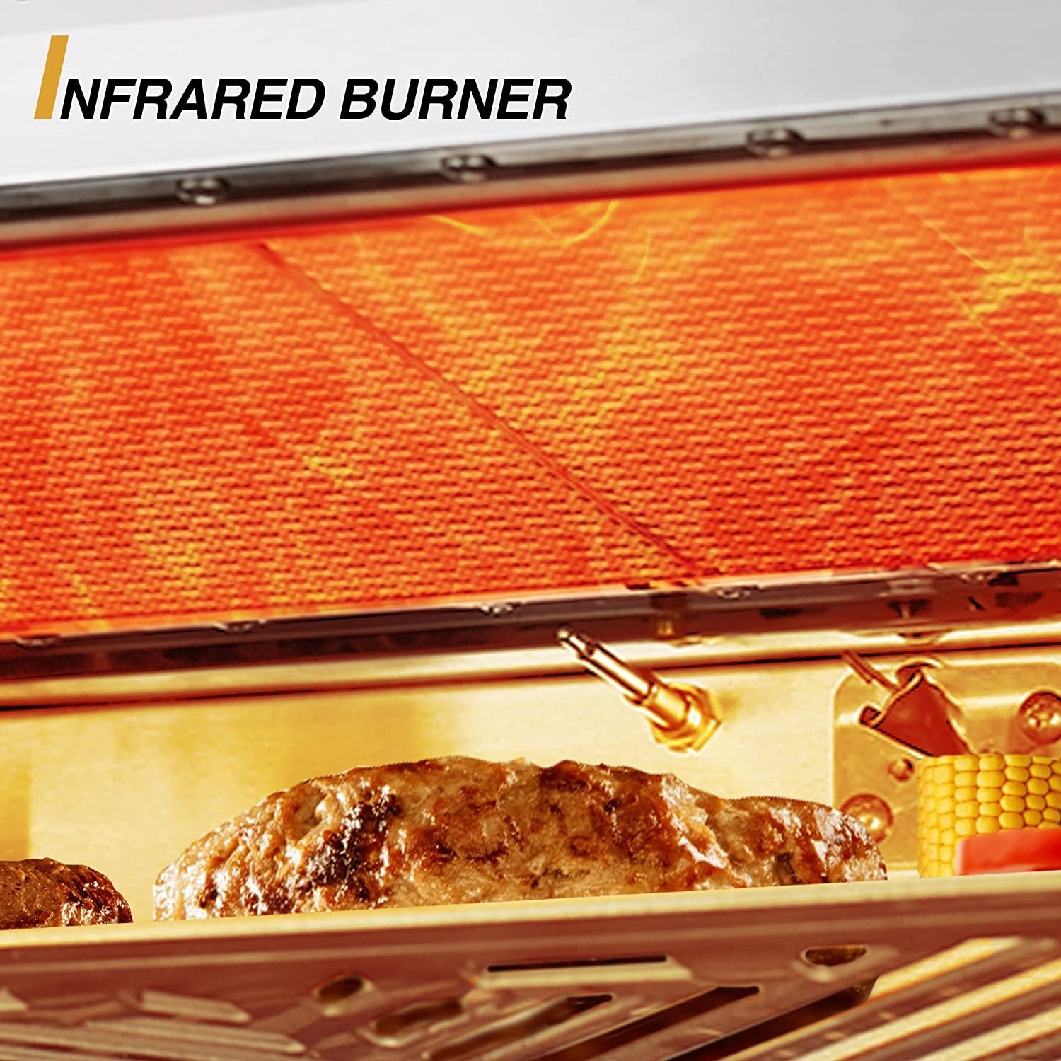 Portable Infrared Broiler Propane Gas Grill. 1500 Degree Stainless Steel Tabletop Quick Cooking Steak Grill for Meat. Seafood. Veggies - Image 4