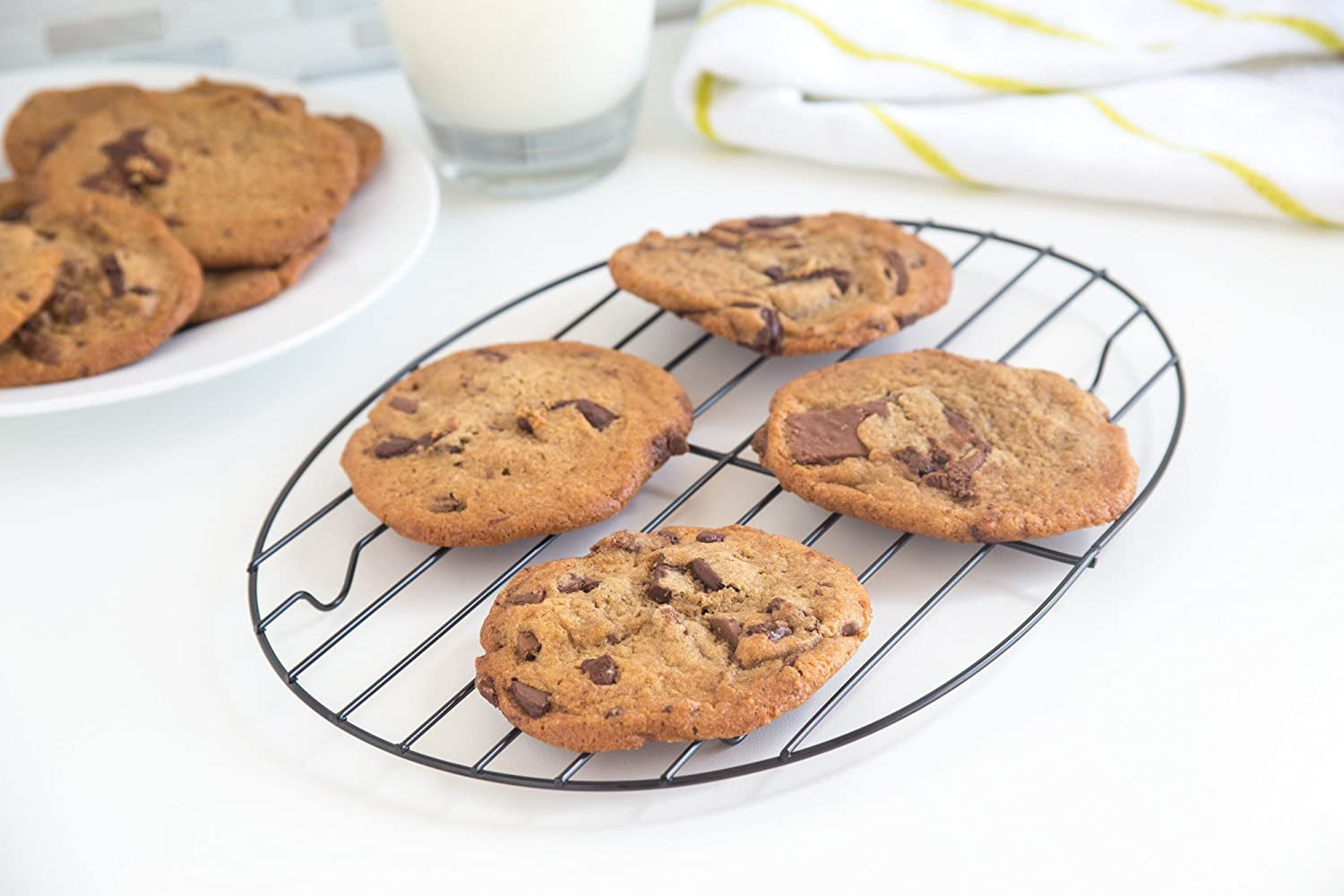 Fox Run - 57213 Fox Run Non-Stick Oval Roasting/Cooling Rack. 11.25 X 8.25 X 0.5 Inches. Metallic - Image 6