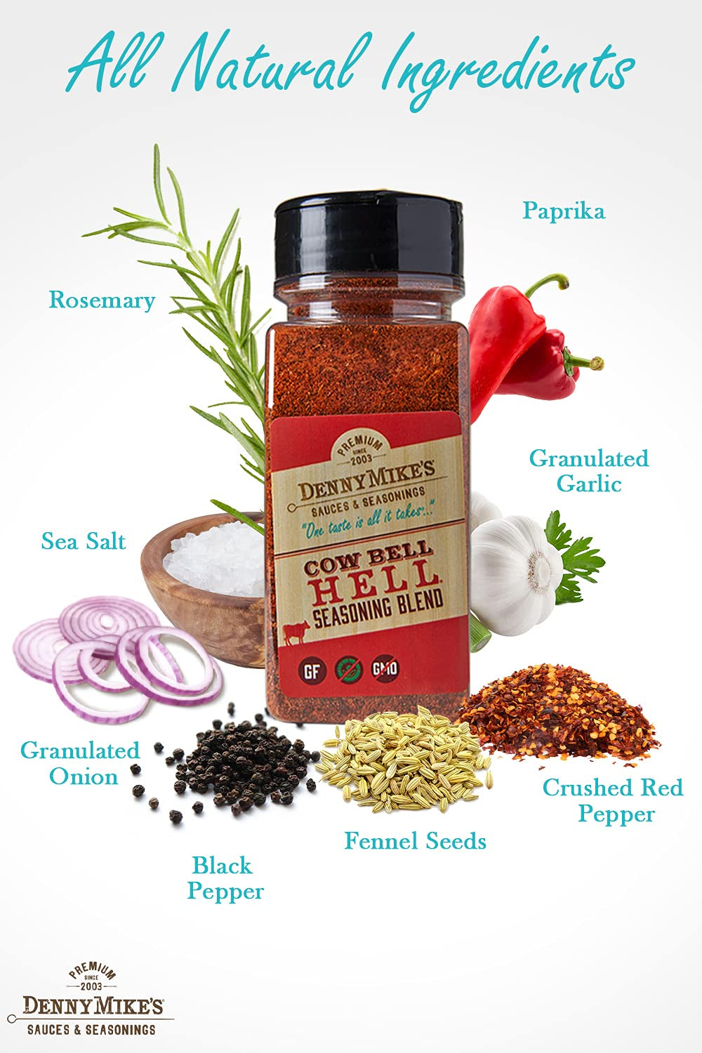 Dennymike'S Cow Bell Hell Seasoning Blend. All Natural Spices and Seasonings. Low Sodium and Keto-Friendly Chili Seasoning Mix. BBQ Rub for Cooking. Smoking. and Grilling. 24 Oz - Image 5