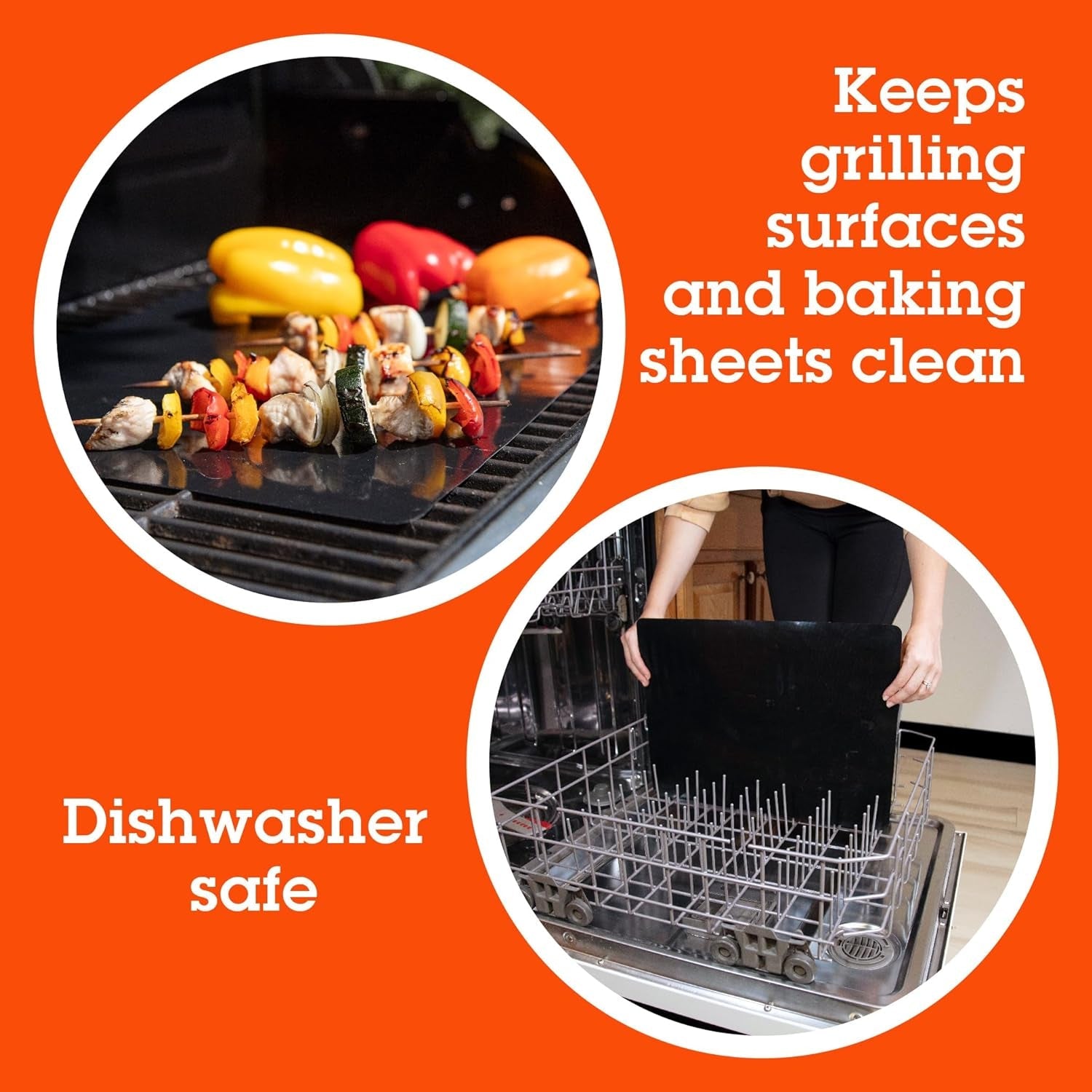 Grilling Mat 2 Pack (13.25X18)- Heavy Duty 100% Non-Stick Reusable BBQ Grilling Sheet & Pan Liner - Use in Outdoor Barbecue Grill & Indoor Oven - Heat Safe up to 500° F - Great Gift for Father'S Day - Image 4