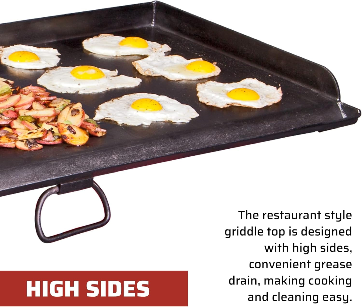 Camp Chef 3-Burner Griddle - Professional Flat Top Griddle for Camp Chef Cooking Systems - Outdoor Cooking Equipment - Fits 16 Cooking Systems - Image 4