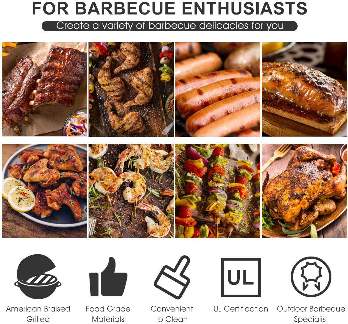 Giantex Electric Grill Indoor Outdoor. Non-Stick Grill Griddle Plate. 3 Cooking Zones. Temperature Control. Drip Tray. 1350W 200Sq.In BBQ Grill for Balcony Apartments Backyard Party Camping (Black) - Image 6